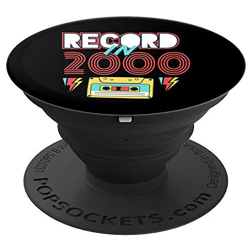 Gift 20 Year Old Vintage Cassette Tape 2000 20th Birthday PopSockets Grip and Stand for Phones and Tablets