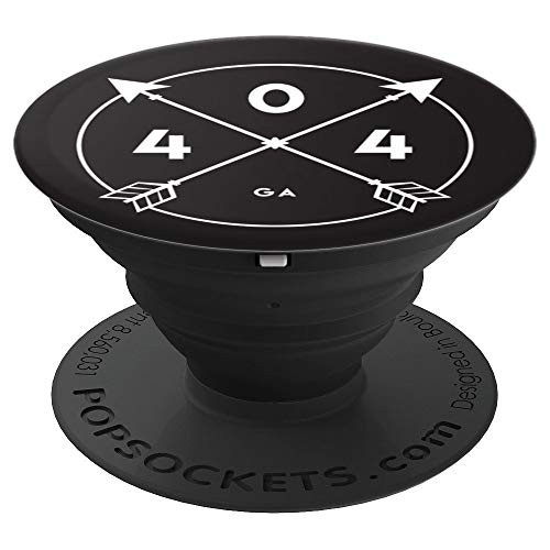 Georgia Area Code 404 State Pride Souvenir Gift Arrow Circle PopSockets Grip and Stand for Phones and Tablets