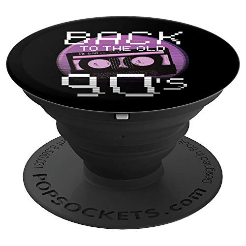 Vintage Back To The Old 90s Retro Cassette Tape Gift PopSockets Grip and Stand for Phones and Tablets