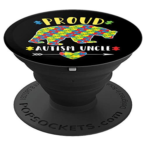 Proud Autism Uncle Products Funcle Autism Puzzle Piece PopSockets Grip and Stand for Phones and Tablets Proud Autism Uncle Products Funcle Autism Puzzle Piece PopSockets Grip and Stand for Phones and Tablets