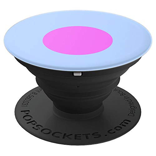 Pink Circle And Blue Background Design PopSockets Grip and Stand for Phones and Tablets
