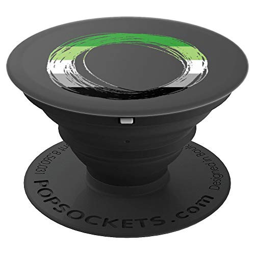 Scribble Circle Pride Flag Colors  Aromantic PopSockets Grip and Stand for Phones and Tablets