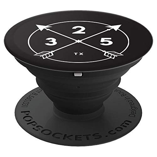 Texas Area Code 325 State Pride Souvenir Gift Arrow Circle PopSockets Grip and Stand for Phones and Tablets