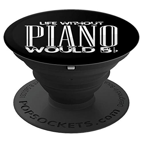 Life Piano Pianist Player Musician Music Keyboard Notes Gift PopSockets Grip and Stand for Phones and Tablets