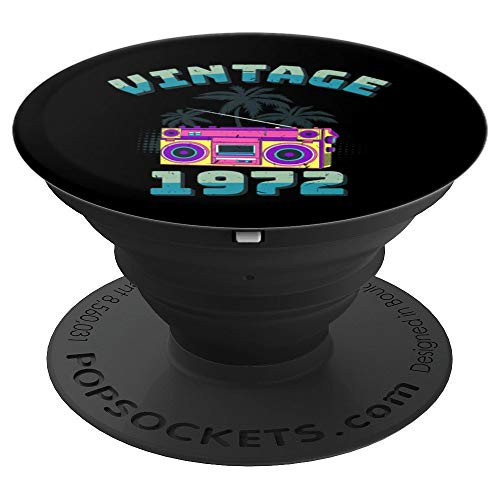 Gift 48 Year Old Vintage Cassette Tape 1972 48th Birthday PopSockets Grip and Stand for Phones and Tablets