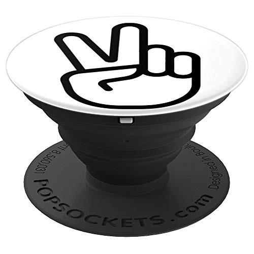 Peace Sign Hand PopSockets Grip and Stand for Phones and Tablets