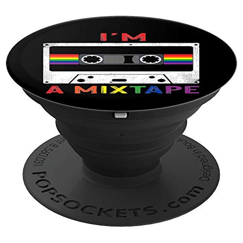 Im A Mixtape Gay Pride Rainbow Flag LGBTQ Retro LGBT Gift PopSockets Grip and Stand for Phones and Tablets