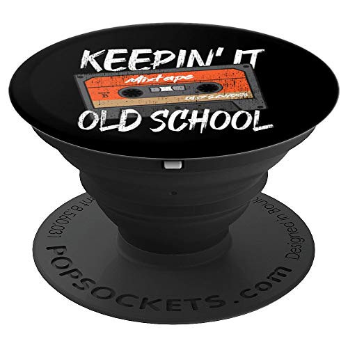 Old School Hip Hop 80s 90s Vintage Mixtape Cassette Tape PopSockets Grip and Stand for Phones and Tablets
