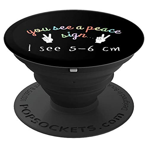 You See a Peace Sign CNM Midwife Labor Nurse Rainbow Gift PopSockets Grip and Stand for Phones and Tablets