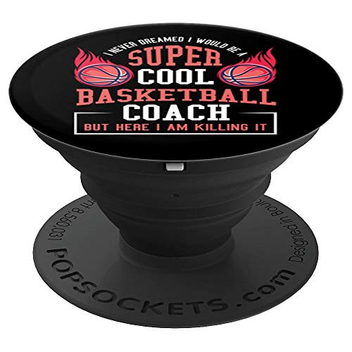 Basketball Coach Sport Game Vintage Funny Coaches Gift PopSockets Grip and Stand for Phones and Tablets