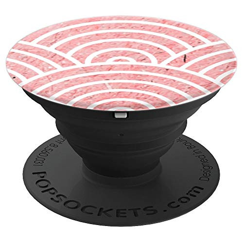 Pink Japanese Half Circle Geometric Pattern PopSockets Grip and Stand for Phones and Tablets