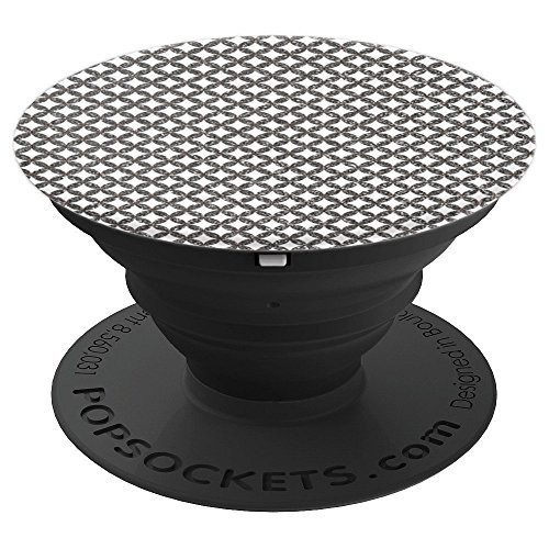 Silver Sparkle Circle Geometric Design PopSockets Grip and Stand for Phones and Tablets