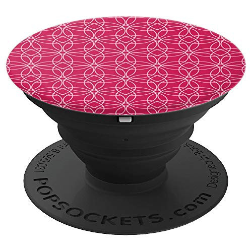 Dark Pink Circle Loops Design PopSocket PopSockets Grip and Stand for Phones and Tablets