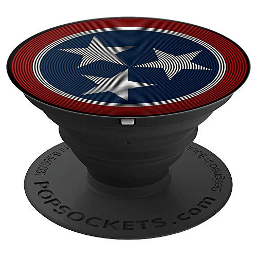 Tennessee Flag Circle Design PopSockets Grip and Stand for Phones and Tablets