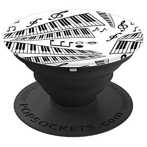 Piano Key Pattern Piano Player Gift PopSockets Grip and Stand for Phones and Tablets