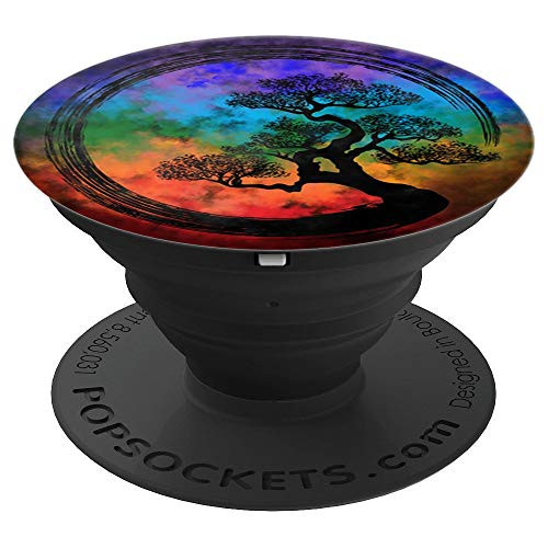 Zen Enso Circle and Bonsai Tree PopSockets Grip and Stand for Phones and Tablets