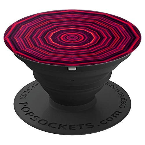 Magenta Pink Geometric Circles Pattern PopSockets Grip and Stand for Phones and Tablets