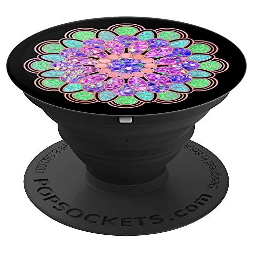 Glam colorful circle Zen abstract geometric design PopSockets Grip and Stand for Phones and Tablets