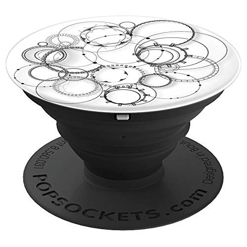 Abstract steampunk pattern with circles and gears PopSockets Grip and Stand for Phones and Tablets