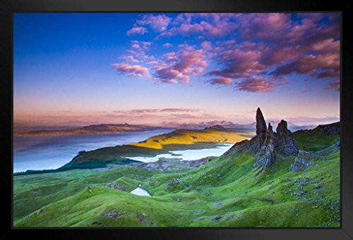 Scotland Rolling Hills Lock Landscape Sunset Photo Black Wood Framed Art Poster 20x14 Scotland Rolling Hills Lock Landscape Sunset Photo Black Wood Framed Art Poster 20x14