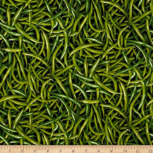 FabriQuilt Farmer John Garden Green Beans Fabric By The Yard