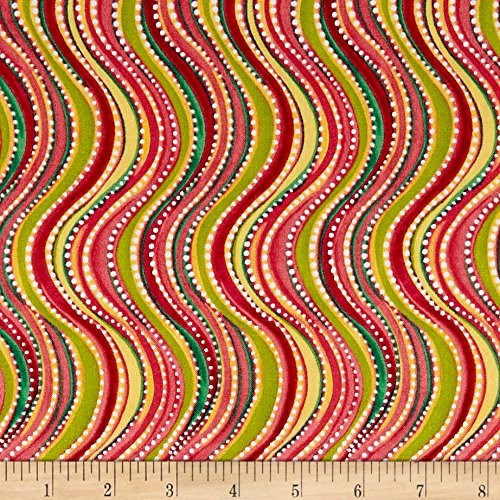 Ink  Arrow Fabrics Ink  Arrow Olivia Wavy Stripe Yard Pink