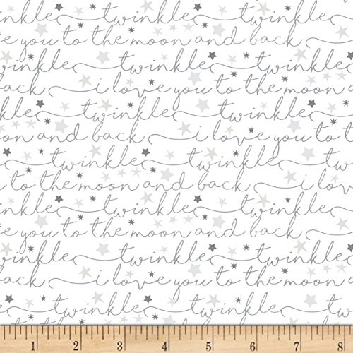 Timeless Treasures Moon  Stars Twinkle Flannel Yard Air