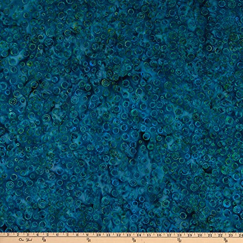 Anthology Fabrics Anthology Batik Jacqueline de Jonge Serenity Circles Teal Yard