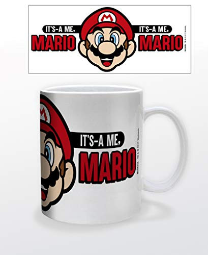 Super Mario Bros Its A Me Mario Face Retro Vintage Video Game Gamer Ceramic Coffee Mug Tea Cup Fun Novelty Gift 12 oz
