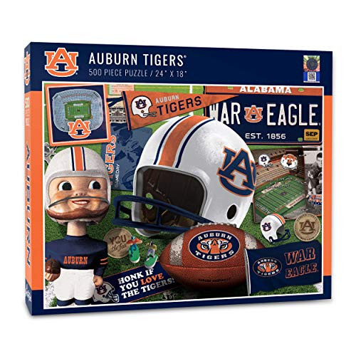 YouTheFan NCAA Auburn Tigers Retro Series Puzzle 500 Pieces Team Colors Large YouTheFan NCAA Auburn Tigers Retro Series Puzzle 500 Pieces Team Colors Large