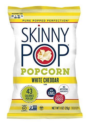 SkinnyPop Popcorn Skinny Snack White Cheddar 1 Ounce Pack of 12