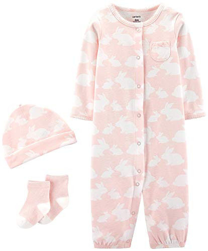 Carters 3Piece Bunny Babysoft TakeMeHome Set 9 Months Pink and White