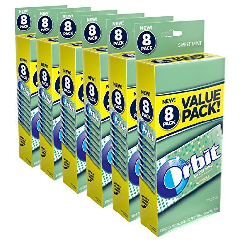 Orbit Sweet Mint Sugarfree Gum 8 Count Pack of 6