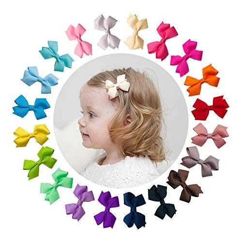 Ruyaa Tiny 2 Hair Bows Fully Lined Hair Clips for Baby Fine Hair Non Slip Design Infants Toddlers Barrettes Ruyaa Tiny 2 Hair Bows Fully Lined Hair Clips for Baby Fine Hair Non Slip Design Infants Toddlers Barrettes