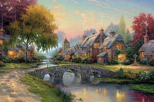 Ceaco Thomas Kinkade The Special Edition Metallic Foil Cobblestone Bridge Puzzle (750 Piece)