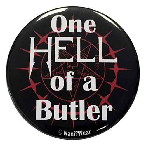 NaniWear 225 Inch Anime Button Black One Hell of a Butler