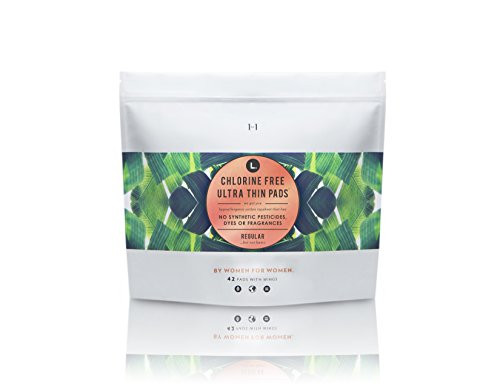 L Organic Cotton  ChlorineFree Pads Regular Absorbency with Ultra Thin Design 42 Count