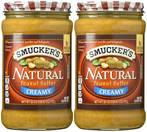 Smuckers Creamy Natural Peanut Butter  26 oz  2 Pack