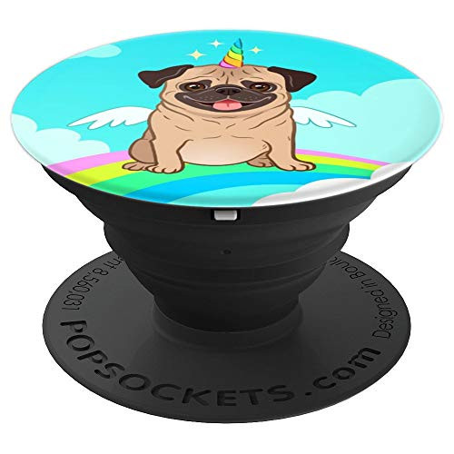Cute Pug Dog Unicorn with Rainbow Pug Gift for Girls PopSockets Grip and Stand for Phones and Tablets Cute Pug Dog Unicorn with Rainbow Pug Gift for Girls PopSockets Grip and Stand for Phones and Tablets