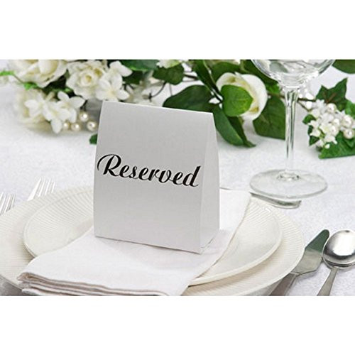 Victoria Lynntm Table Markers  Reserved  White  13in x 14in x 4in 12 Pieces 1 Pack