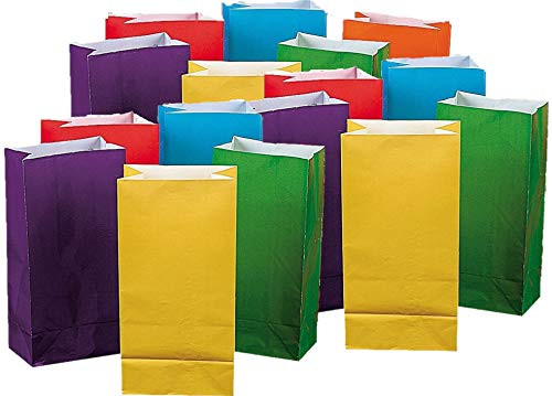 Fun Express Bright Color Paper Bags 3 Dozen