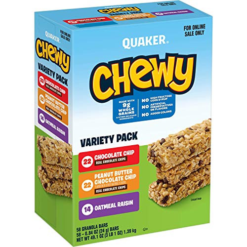Quaker Chewy Granola Bars 3 Flavor Variety Pack 58 Pack Quaker Chewy Granola Bars 3 Flavor Variety Pack 58 Pack