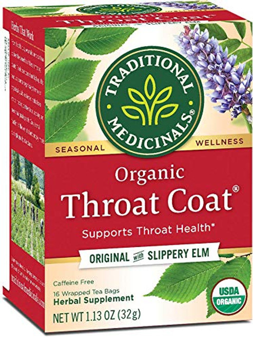 Traditional Medicinals Herbal Tea Organic Throat Coat 16 ct pack of 3 Traditional Medicinals Herbal Tea Organic Throat Coat 16 ct pack of 3