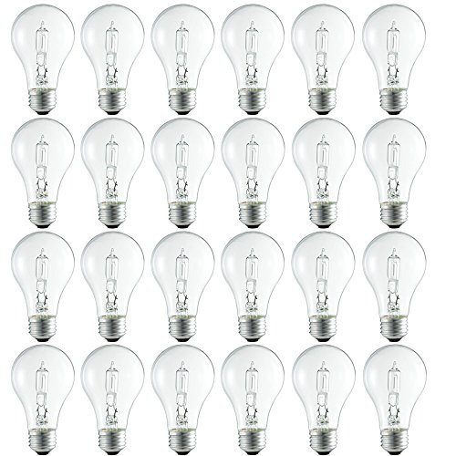 Philips 410506 40 Watt Equivalent Dimmable A19 Halogen Light Bulb Clear Pack of 24