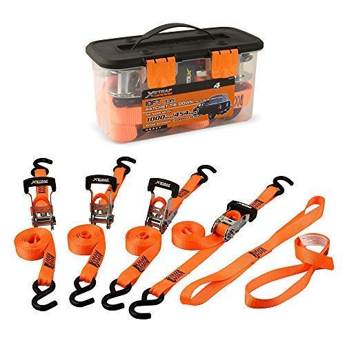 XSTRAP 4PK 3000 LB Ratchet Tie Down Straps Luxurious