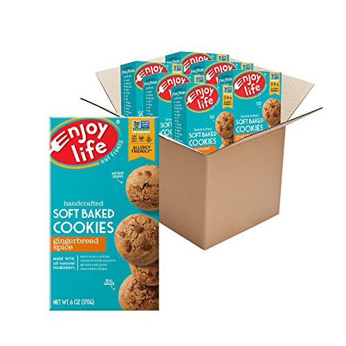 Enjoy Life Soft Baked Cookies Soy free Nut free Gluten free Dairy free Non GMO Vegan Gingerbread Spice 6 Boxes Enjoy Life Soft Baked Cookies Soy free Nut free Gluten free Dairy free Non GMO Vegan Gingerbread Spice 6 Boxes