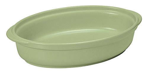 Paderno World Cuisine Green Ceramic Oval Baker, 1-Quart