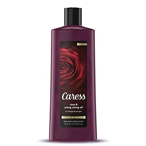 Caress Body Wash To Indulge  Pamper Rose  Ylang Ylang Oil With Floral Oil Essence 18 oz