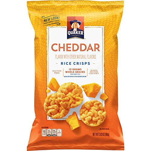 Quaker Rice Crisps Gluten Free Cheddar Cheese 303oz Bags 12 Count