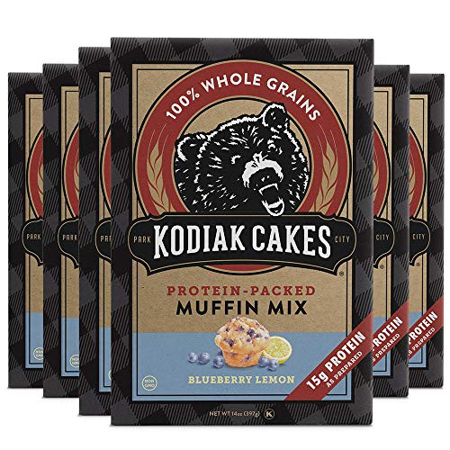 Kodiak Cakes Power Bake Protein Muffin Mix Blueberry Lemon 14 Ounce Pack of 6 Kodiak Cakes Power Bake Protein Muffin Mix Blueberry Lemon 14 Ounce Pack of 6
